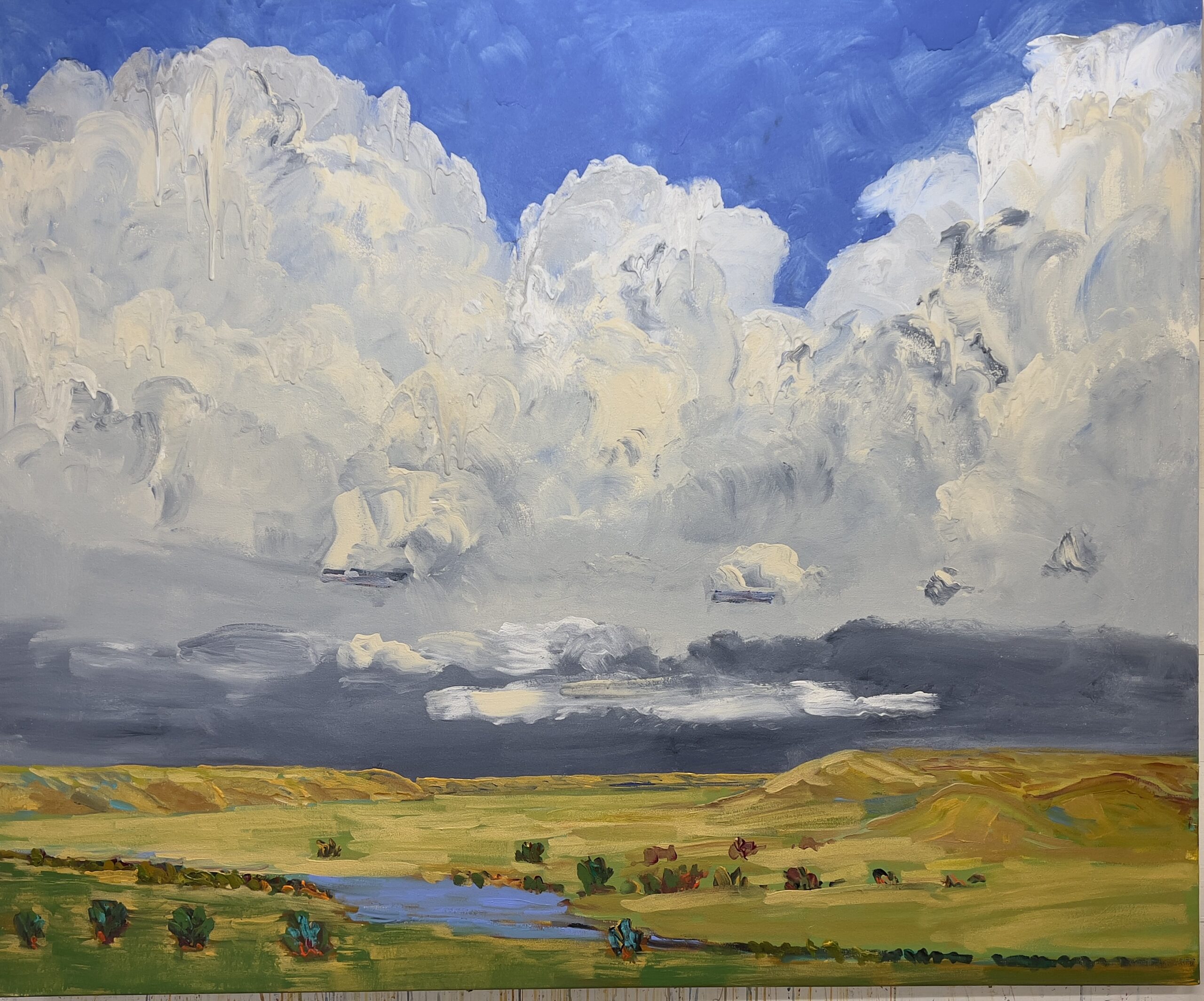 Frenchman River Valley 2022 acrylic on canvas 60 x 72